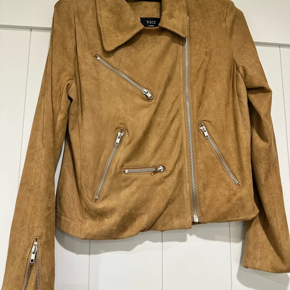 VICI Faux Leather Moto Jacket - SIZE LARGE - Picture 2 of 6